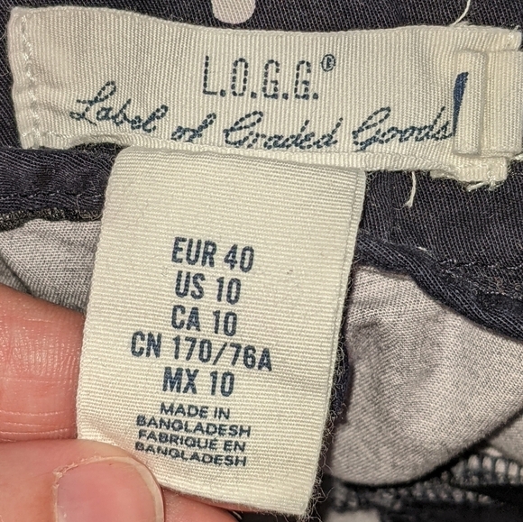 LOGG Black & White Cuffed Polka Dot Shorts Sz 10 - Picture 4 of 7